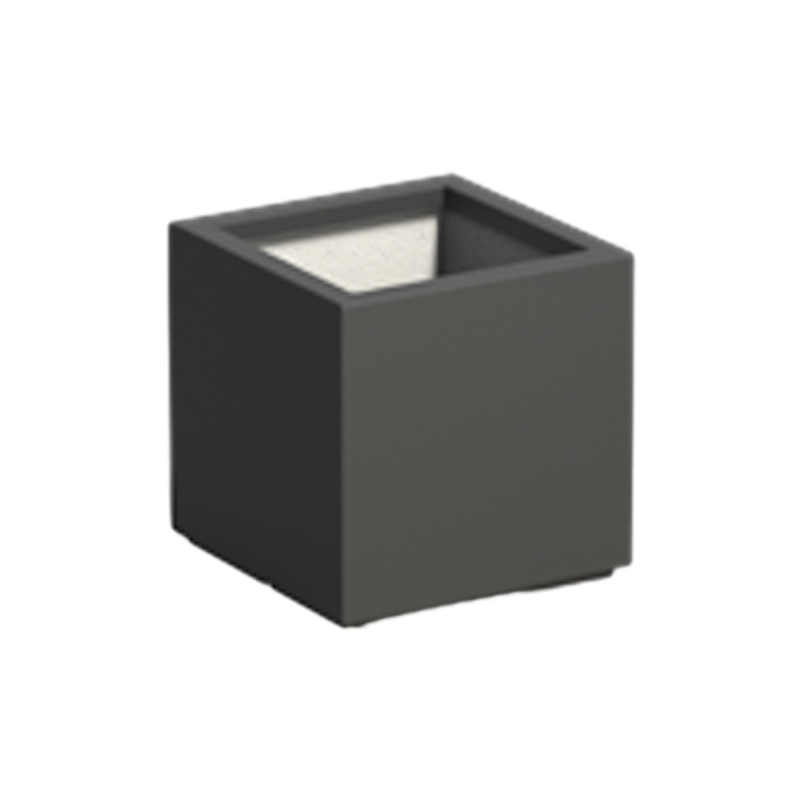Adezz Pflanzgefäß Carrez mit Boden Fiberglas Pflanzkübel Blumenkübel schwarz