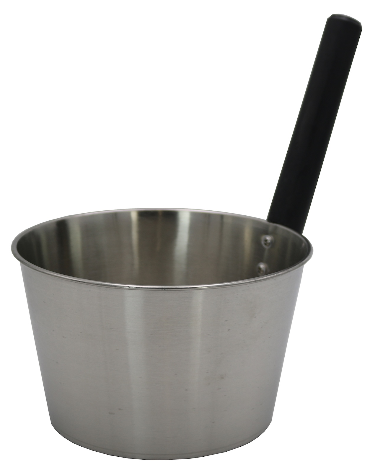 Nikkarien Saunakübel 4 Liter Edelstahl schwarzer Holzgriff 10392