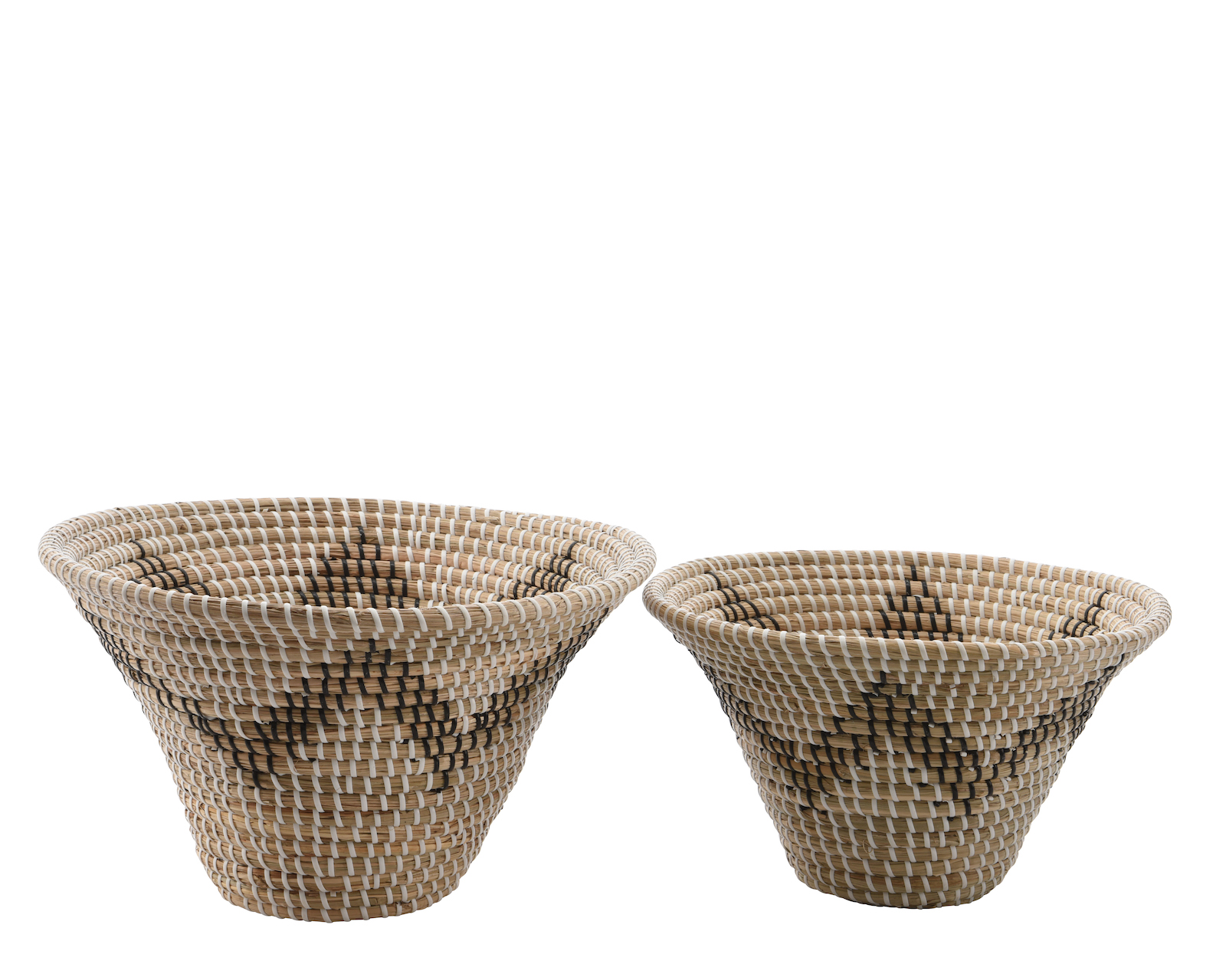 Seegras Schüssel 2er Set praktische Aufbewahrungsschale mit Druck Kaemingk