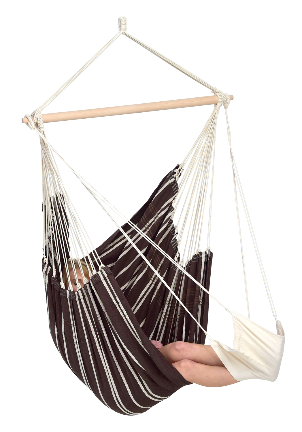 AMAZONAS XL Hängesessel Brasil Mocca mit Spreizstab Sitzfläche ca. 160 x 130 cm