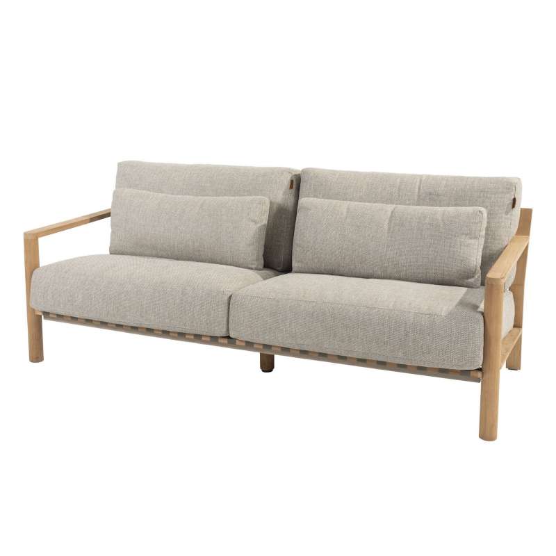 4Seasons - Lucas 3-Sitzer Sofa - Teak natur inkl. 6 Kissen