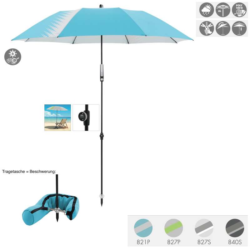 Doppler Expert 160 Manual Multi ø 160 cm rund Sonnenschirm 4 Farben Strandschirm Balkonschirm