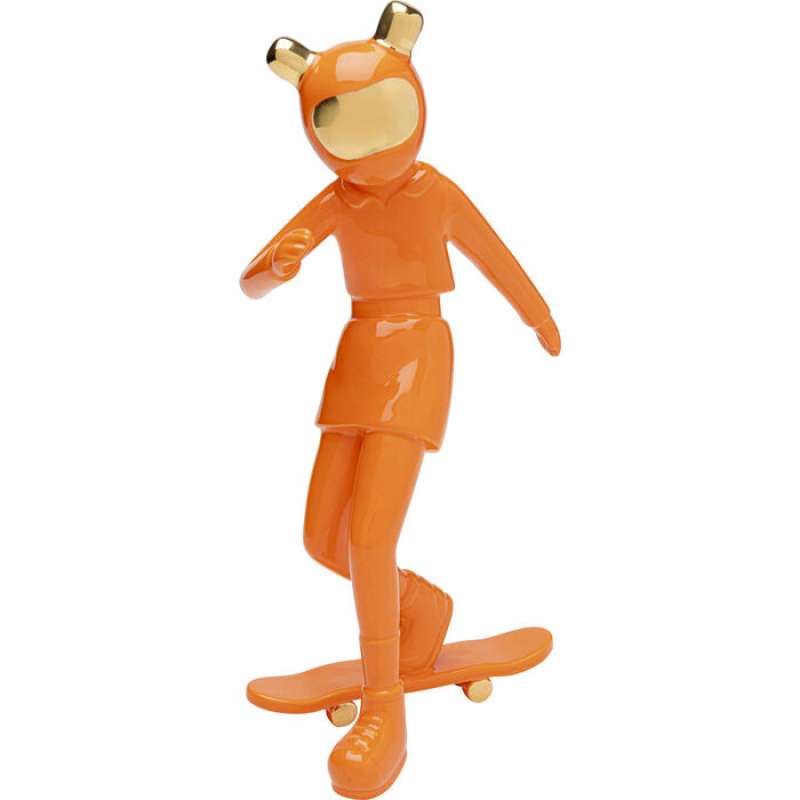 KARE Design Deko Figur Skating Astronaut Orange 33cm 54368