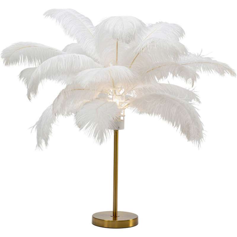 KARE Design Tischleuchte Feather Palm Weiß 60cm 53745