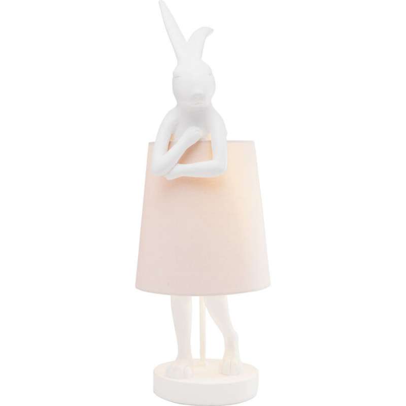 KARE Design Tischleuchte Animal Rabbit Weiß/Rosa 68cm 61599