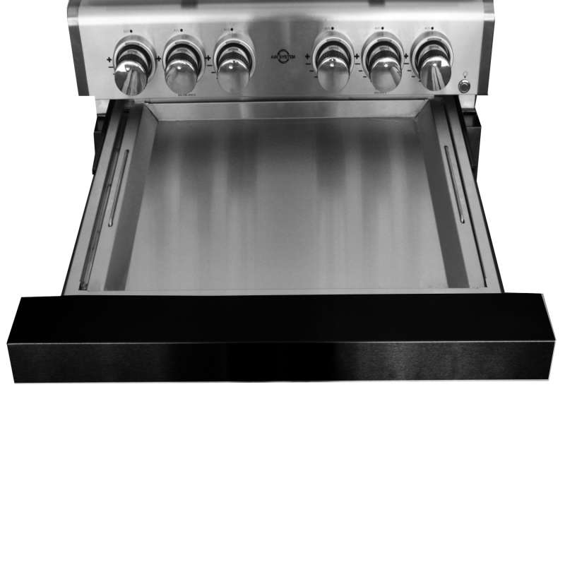 ALLGRILL Fettschublade mit Teleskopauszug Schwarz für Gasgrill Modular CHEF M Black (900-3-Black)