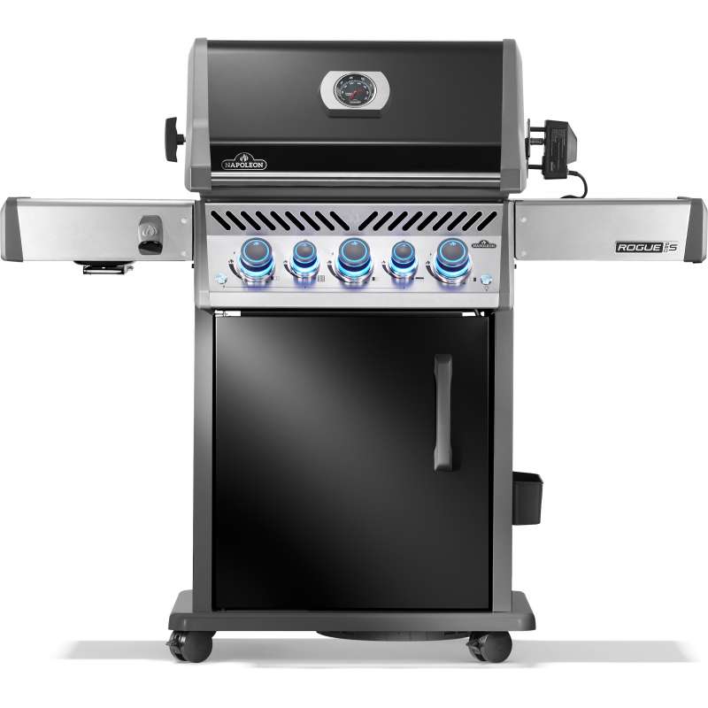 Napoleon Rogue PRO-S 425 Schwarz Gasgrill mit SIZZLE ZONE, inkl. Drehspieß RPS425RSIBPK-2-DE-R