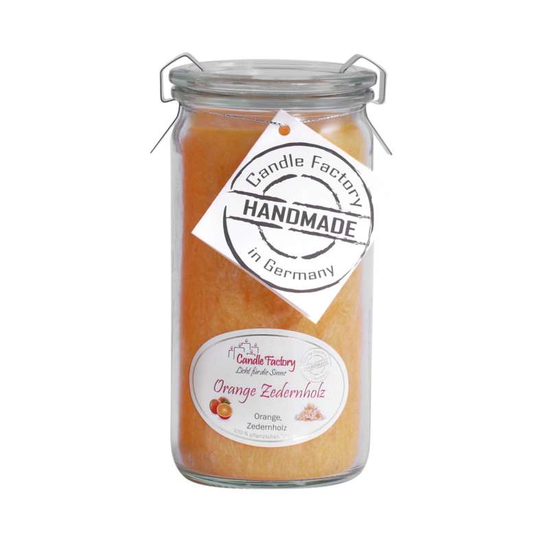 Candle Factory Mini Jumbo Orange Zedernholz Duftkerze Dekokerze 307-081