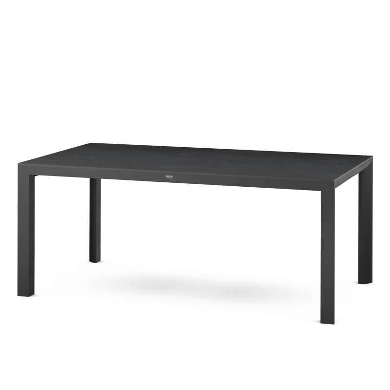 Silva Dining Tisch 180x95cm matt anthrazit / HPL ferro Gestell Aluminium, HPL ferro