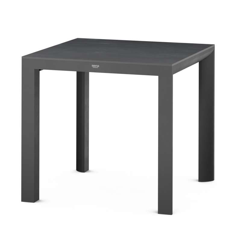 Silva Dining Tisch 80x80cm matt anthrazit / HPL ferro Gestell Aluminium, HPL ferro