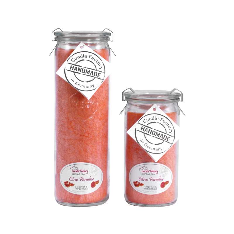 Candle Factory Kerzen-Set Citrus Paradise Big + Mini Jumbo Duftkerze Dekokerze