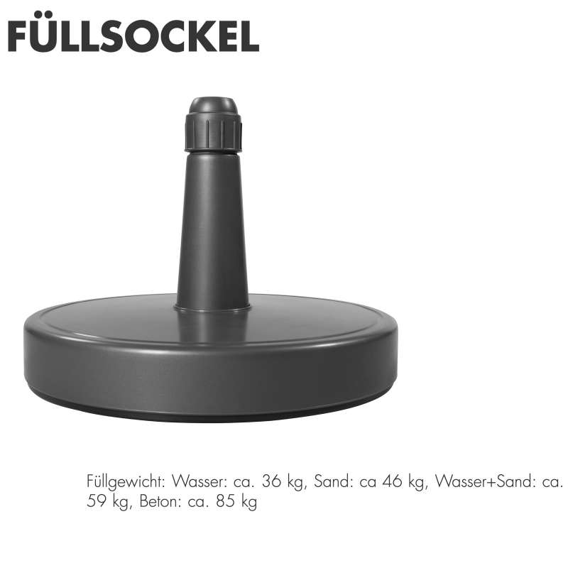 Doppler Schirmständer Füllsockel 70 L rund ø 69 cm befüllbar 85899