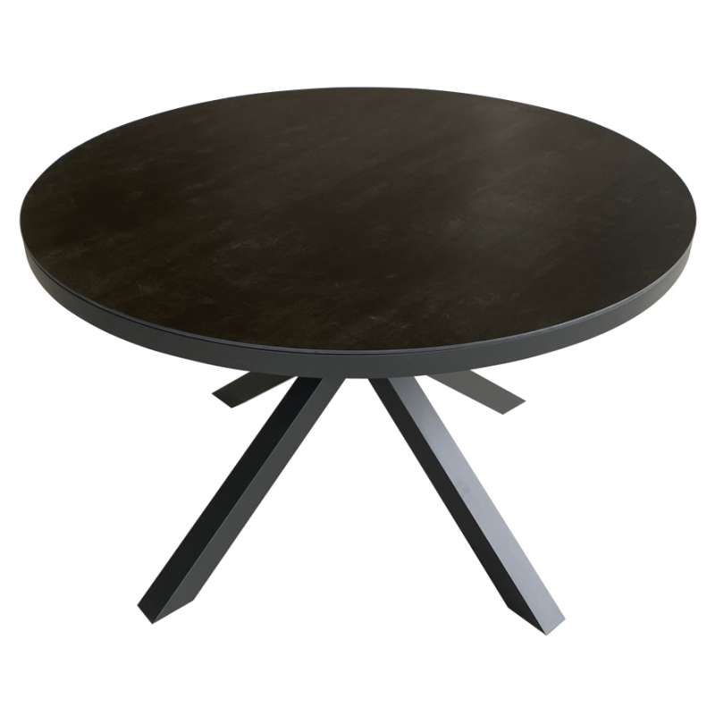 deVries Dining-Tisch "LIVINGSTON", Größe 120 cm rund /76 cm, dunkelgrau