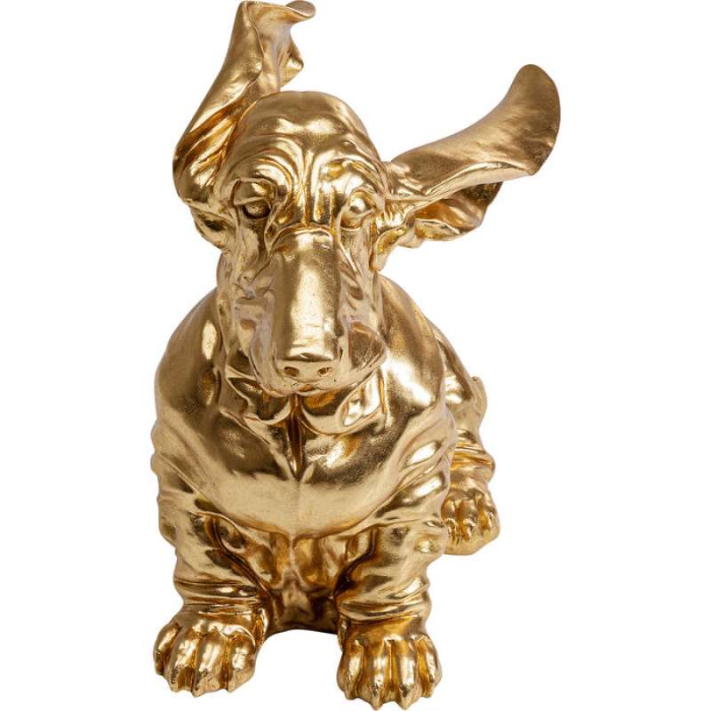 KARE Design Deko Figur Coiffed Dog Gold 52cm 54610