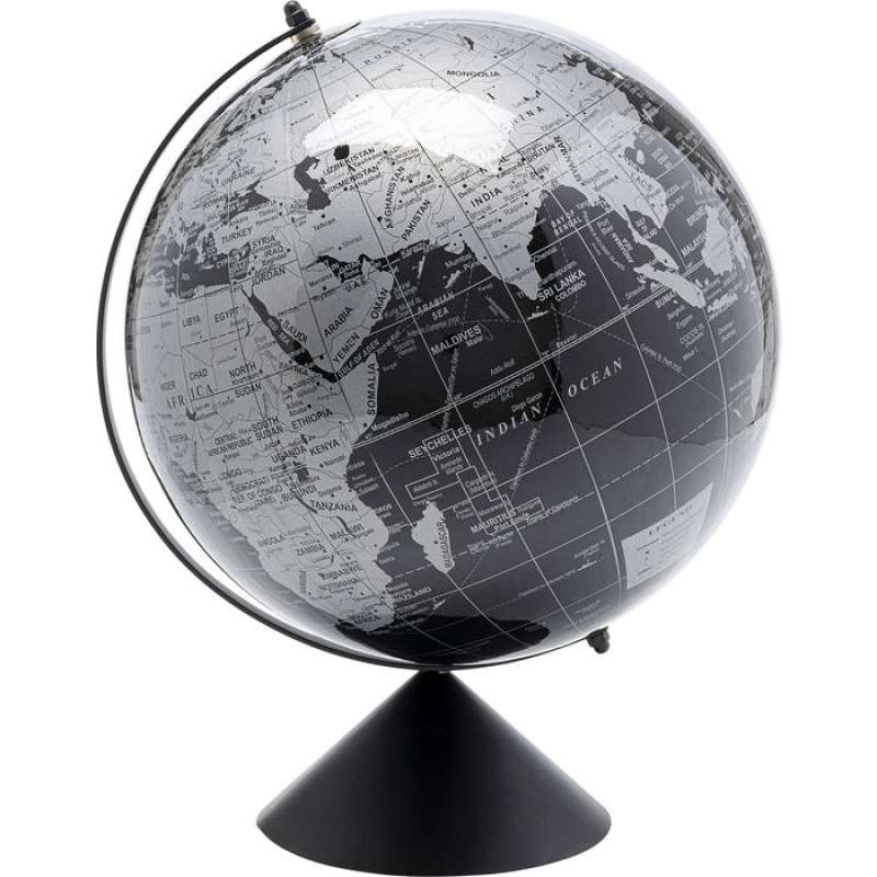 KARE Design Deko Objekt Globe Top Schwarz 40cm 53927
