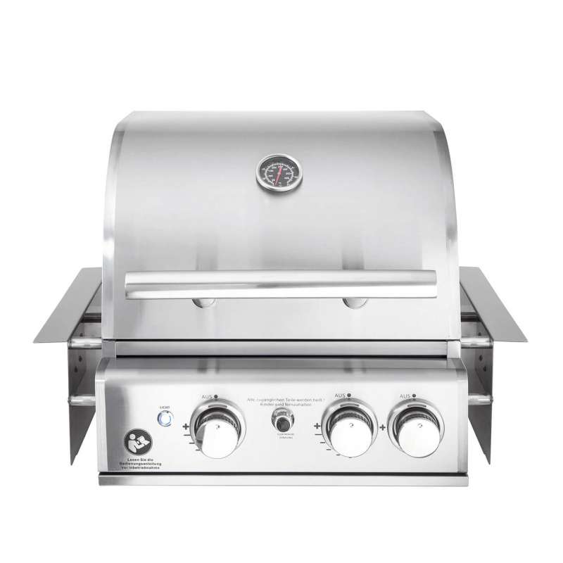 ALLGRILL Einbau-Gasgrill CHEF S Edelstahl Built-In Air System, 2 Brenner, Backburner 100959