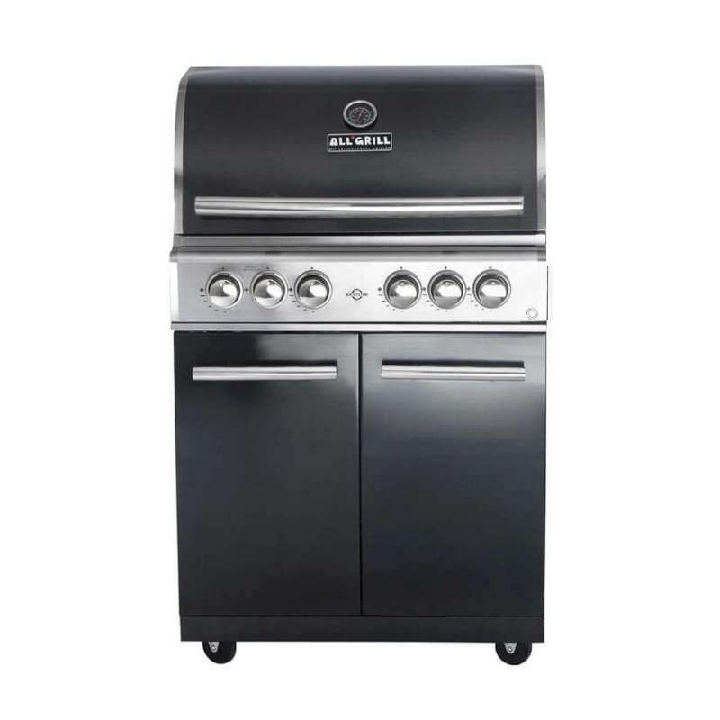 ALLGRILL Gasgrill CHEF L BLACK Modular Grundmodell 4 Brenner, Backburner (500704)