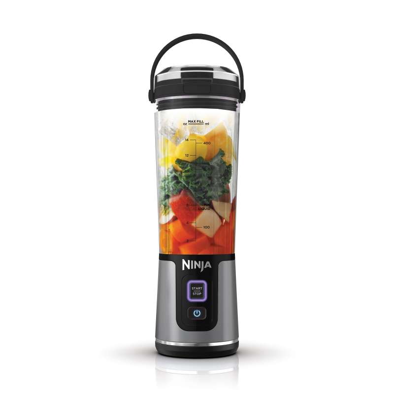 Ninja Blast Kabelloser Mixer Tragbarer Smoothie Maker mit Becher 532 ml - Schwarz BC151EUBK