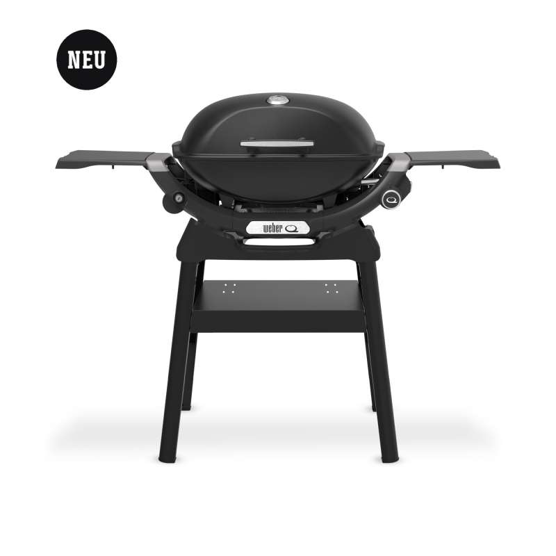 Weber Q 2200N Gasgrill Campinggrill mit Seitentischen und Stand Black 1501100