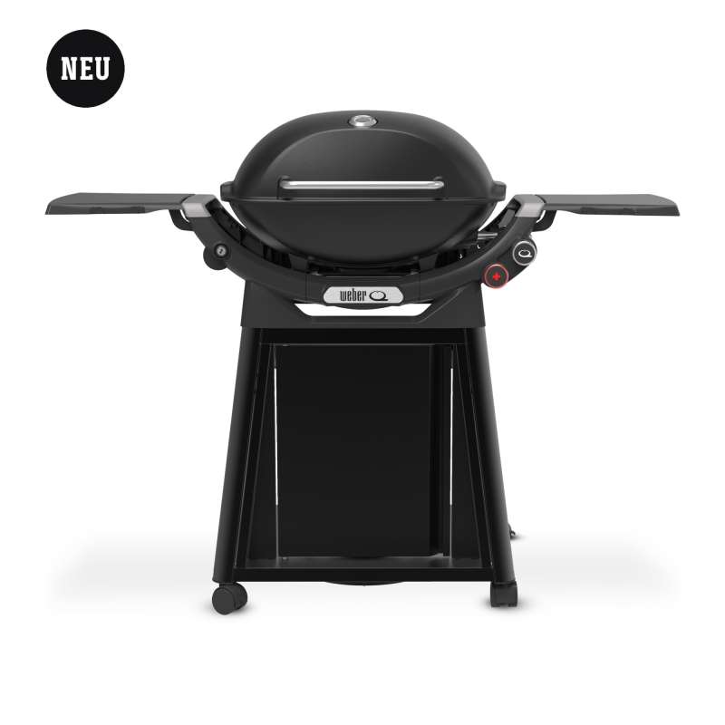 Weber Q 3200N+ Gasgrill mit Seitentischen und Premium-Rollwagen Black 1501136