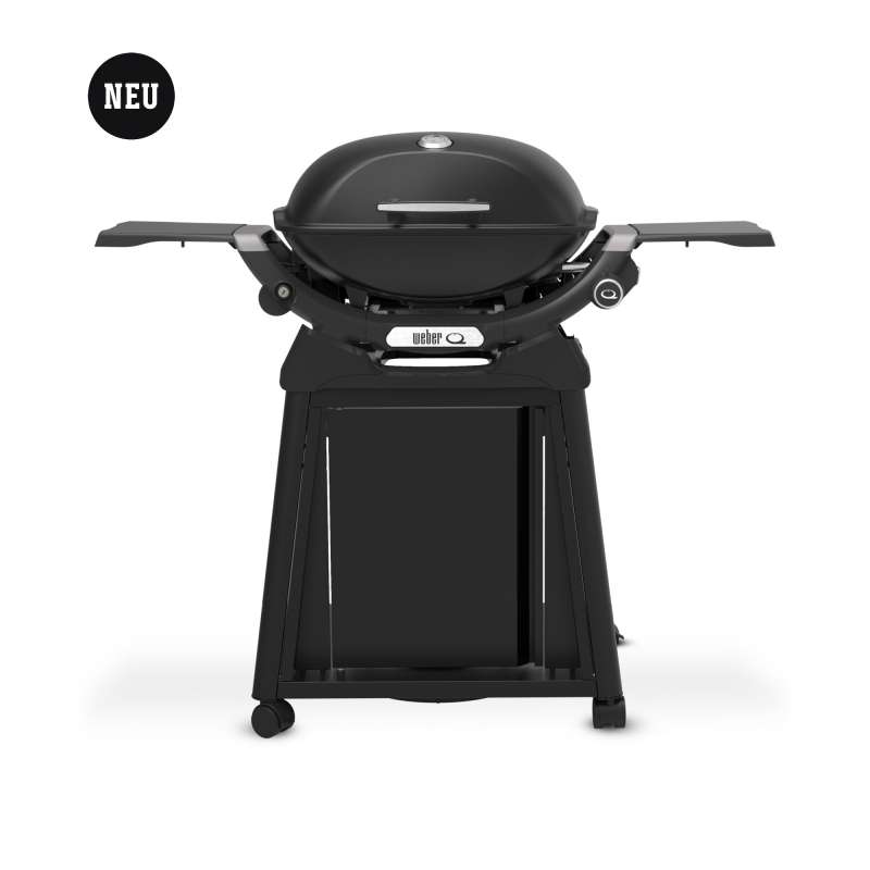 Weber Q 2200N Gasgrill mit Seitentischen und Premium-Rollwagen Black 1501112