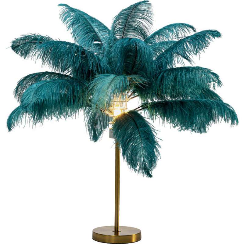 KARE Design Tischleuchte Feather Palm Rusty Grün 60cm 53746